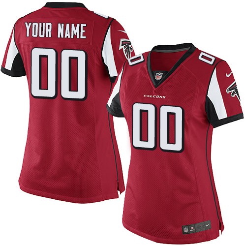 Women's Elite Nike Jersey Red Home - Customized NFL Atlanta Falcons